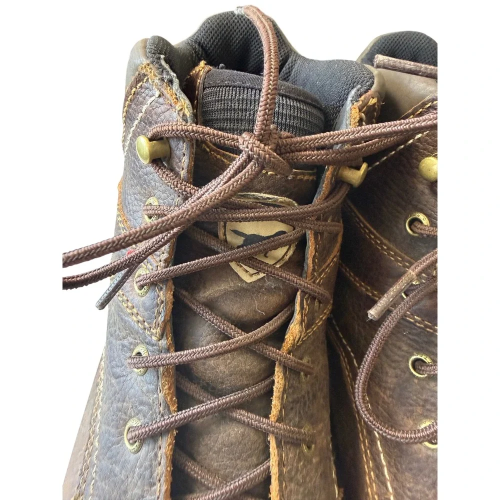 Irish Setter Brown Leather Work Boots Lace Up Slip Resistant 10.5